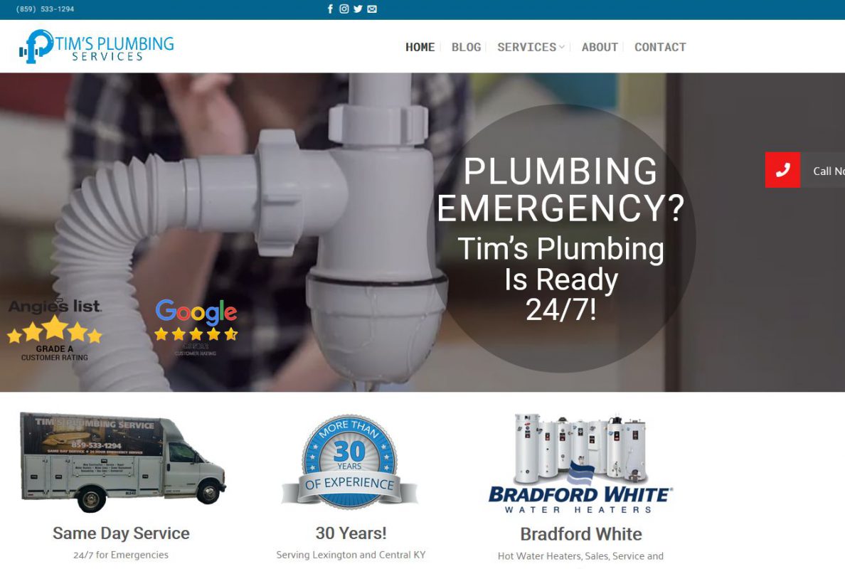 Small Business, Plumbing Website